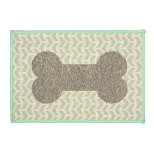 Loving Pets Bella Fashion Geometric Bone Feeding Mats for Dogs, Aqua