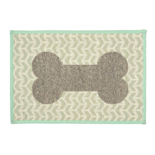 Loving Pets Bella Fashion Geometric Bone Feeding Mats for Dogs, Aqua