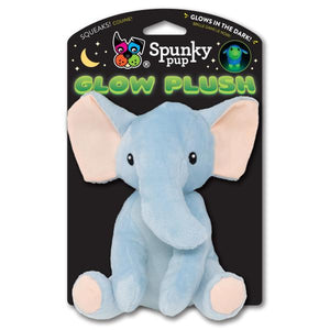 Spunky Pup Glow Plush Elephant Dog Toy