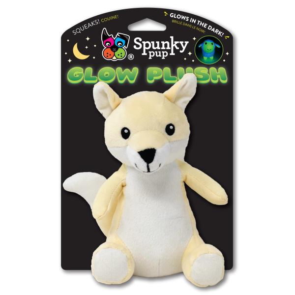 Spunky Pup Glow Plush Fox Dog Toy
