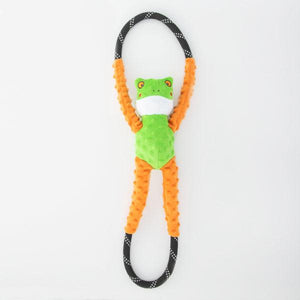 ZippyPaws RopeTugz Tree Frog Dog Toy