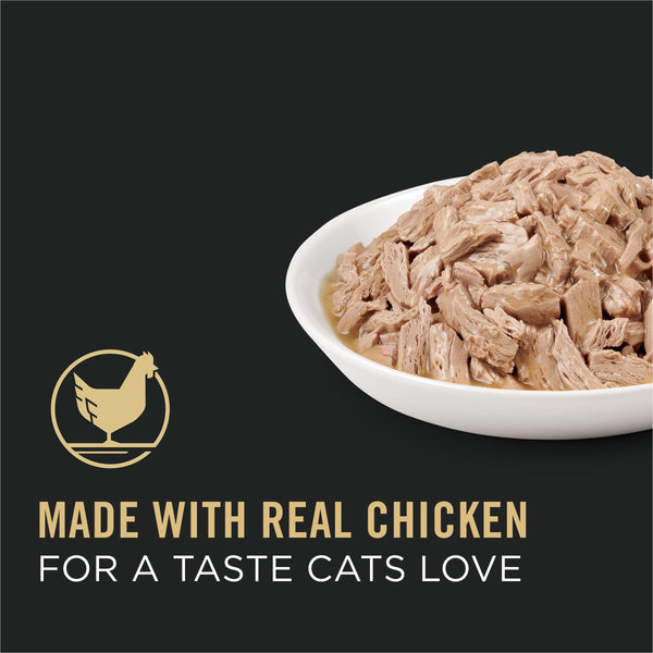 Pro Plan Complete Essentials Nourriture humide pour chat Entrée Poulet en sauce.