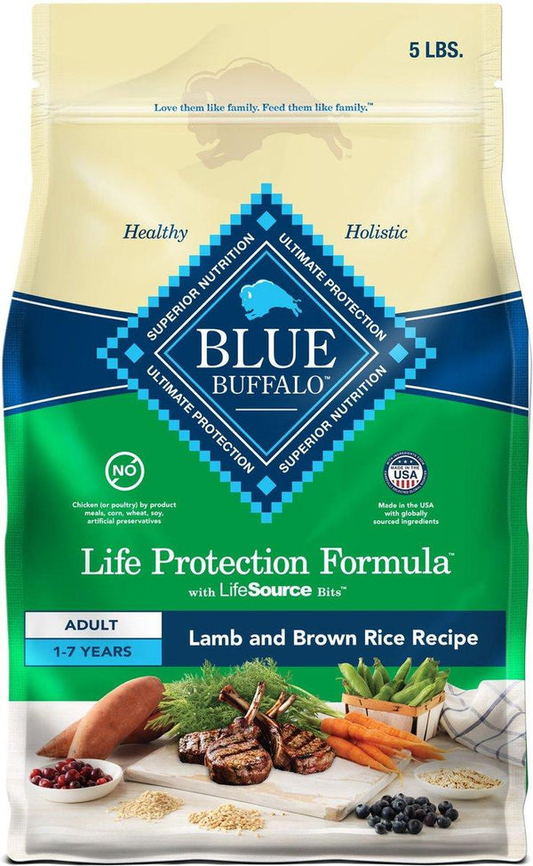 Blue Buffalo BLUE Life Protection Formula Adulte Agneau et Riz Brun Croquettes pour chien