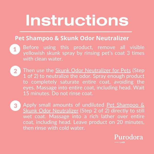 Purodora Lab Shampoing Et Neutralisant D’Odeurs De Moufette