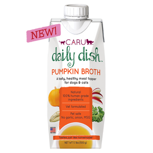 Caru Daily Dish Pumpkin Broth for Dogs & Cats, 17.6-oz