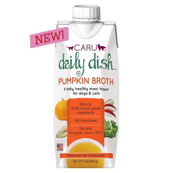 Caru Daily Dish Pumpkin Broth for Dogs & Cats, 17.6-oz
