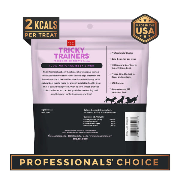Cloud Star Tricky Trainers Beef Liver Freeze-Dried Dog Treats