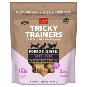 Cloud Star Tricky Trainers Beef Liver Freeze-Dried Dog Treats