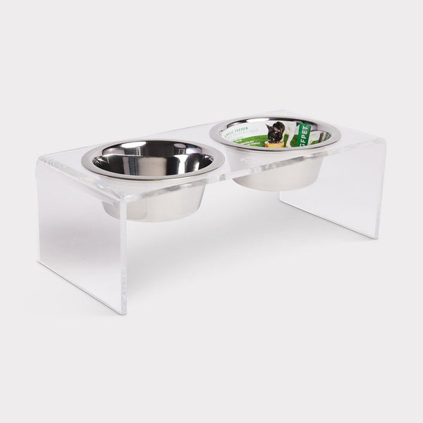 GF Pet Acrylic Pet Feeder, Clear