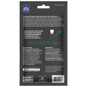 Himalayan Pet Supply Happy Teeth Cheese-Char Dental Chew Dog Treat