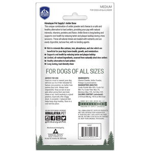 Himalayan Pet Supply Health & Wellness Antler Bone Dog Treats, Medium,