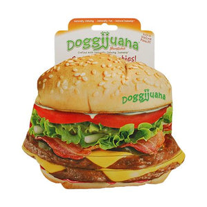 Doggijuana Get The Munchies Refillable Juananip Cheeseburger Dog Toy