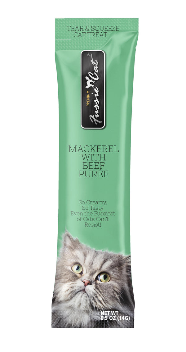 Fussie Cat Mackerel with Beef Puree Cat Treats