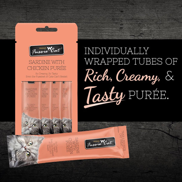 Fussie Cat Sardine with Chicken Puree Cat Treats