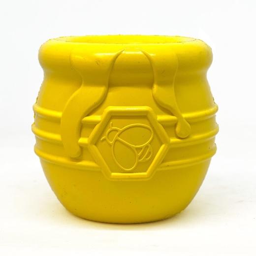 SodaPup Honey Pot Treat Dispenser Dog Toy Dog Toy, Yellow