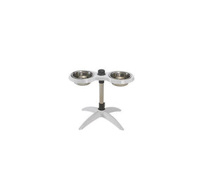 Bowsers Melamine Moderno Adjustable Feeder, Bright White