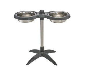 Bowsers Melamine Moderno Adjustable Feeder, Graphite