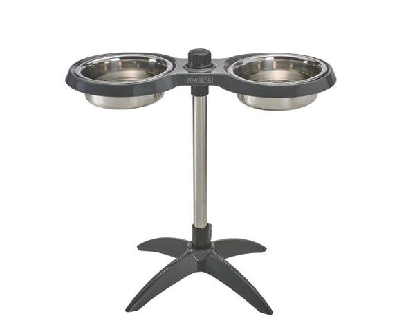Bowsers Mangeoire ajustable Moderno en mélamine, Graphite