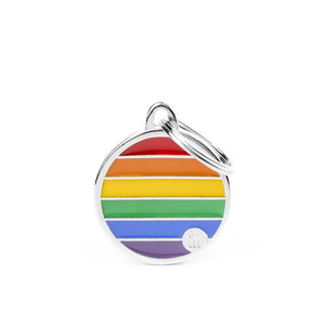 MyFamily Circle Pet ID Tag, Rainbow