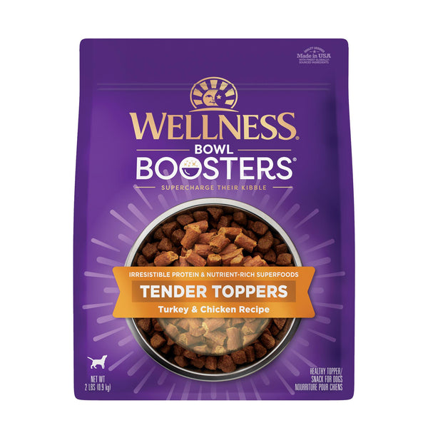 Wellness Bowl Boosters Tender Toppers Turkey & Chicken Grain-Free Dog Food Topper