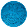 SodaPup eMat Tapis à lécher design baleine avec ventouses Jouet d'enrichissement pour chiens à alimentation lente, Bleu
