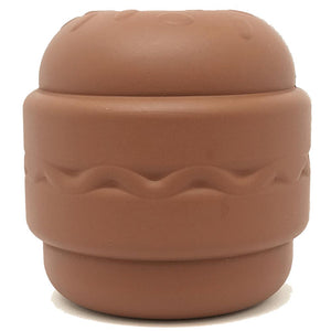 SodaPup Jouet distributeur de friandises Hamburger pour chien, Marron