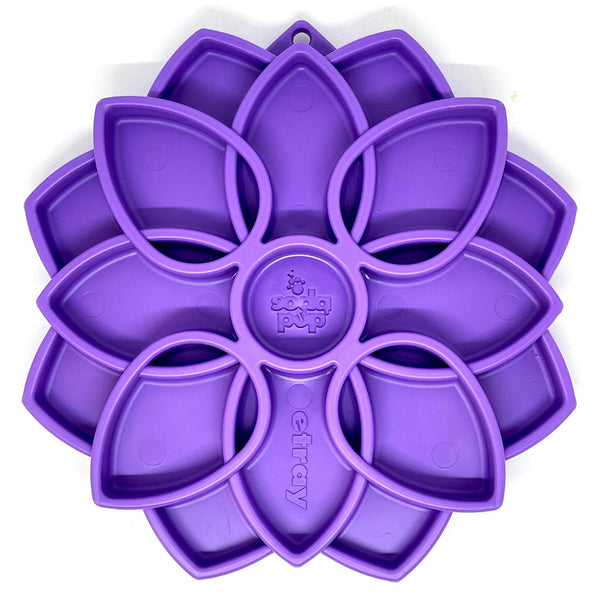 SodaPup eTray Plateau d'enrichissement Mandala Mangeoire lente pour chien, Violet