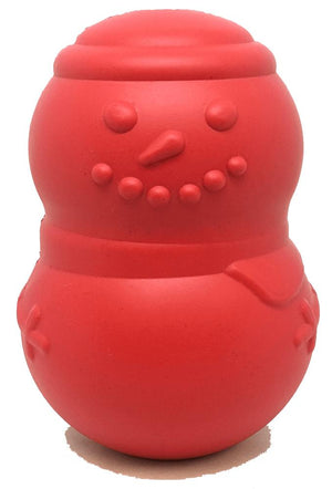 SodaPup MuttsKickButt Jouet distributeur de friandises Bonhomme de Neige, Rouge