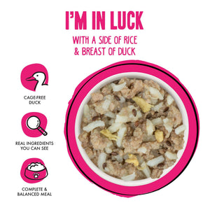 BFF Fun Size Meals I'm In Luck avec riz et blanc de canard repas humide pour chien