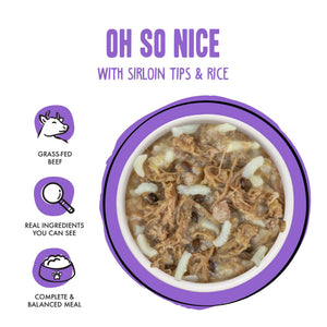 BFF Fun Size Meals Oh So Nice with Sirloin Tips & Rice Wet Dog Food Cup