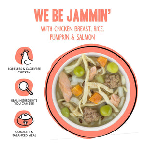 BFF Fun Size Meals We Be Jammin' avec blanc de poulet, riz, citrouille et saumon repas humide pour chien