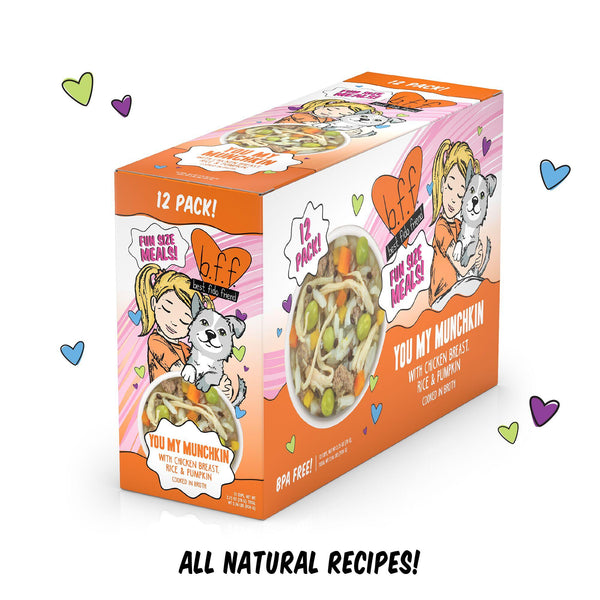 BFF Fun Size Meals You My Munchkin with Chicken Breast, Rice & Pumpkin Wet Dog Food Cup