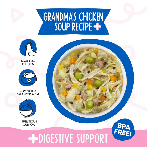 Weruva Meals 'n More Recette Grand-mère soupe au poulet Plus dans soupe à la citrouille repas humide pour chien