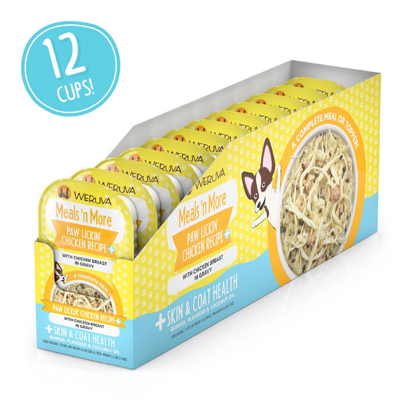 Weruva Meals 'n More Paw Lickin' Chicken Recipe Plus in Gravy Wet Dog Food Cup
