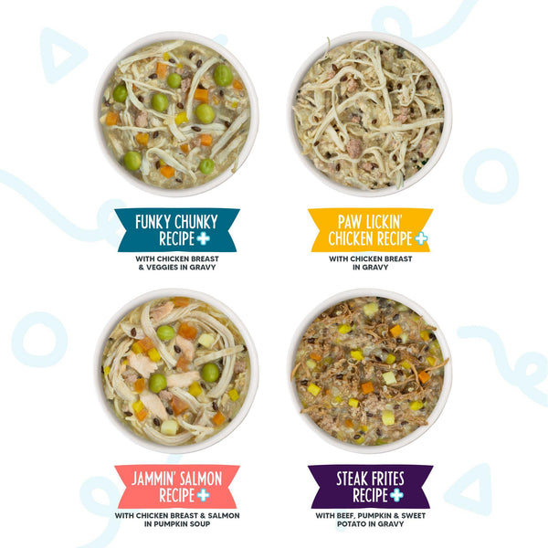 Weruva Repas 'n More Woof Woof Floof ! Pack variété Santé Peau et Pelage Pâtée pour chiens, 3,5 oz, 10 unités