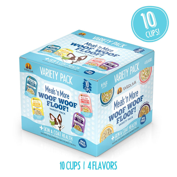 Weruva Repas 'n More Woof Woof Floof ! Pack variété Santé Peau et Pelage Pâtée pour chiens, 3,5 oz, 10 unités