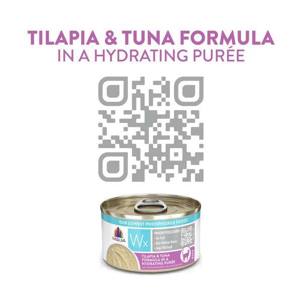 Weruva Wx Phos Focused Tilapia & Tuna Formula in a Hydrating Puree Wet Cat Food Can
