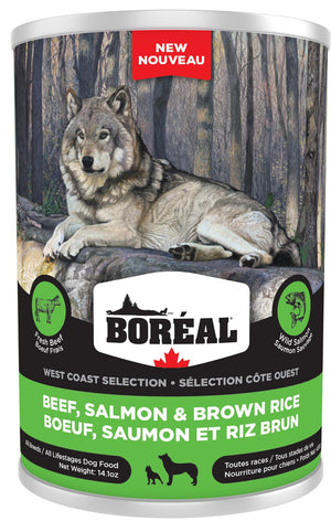 Boreal West Coast Selection Bœuf, Saumon & Riz brun Nourriture humide pour chiens