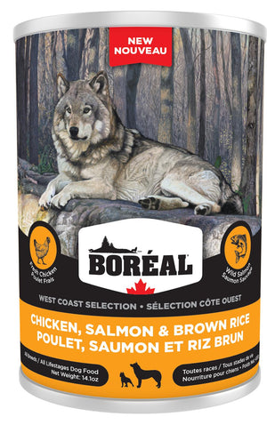 Boreal West Coast Selection Poulet, Saumon & Riz brun Nourriture humide pour chiens
