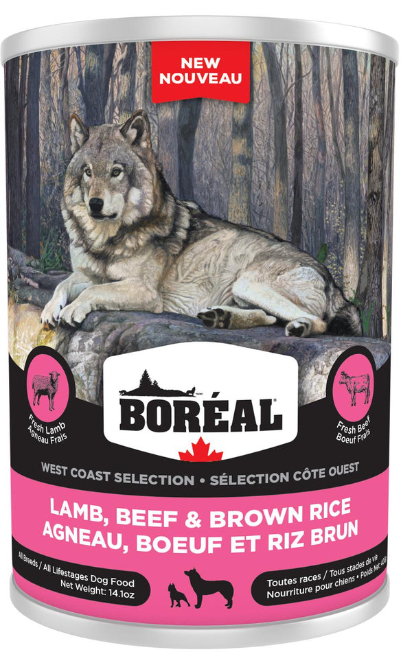 Boreal West Coast Selection Agneau, Bœuf & Riz brun Nourriture humide pour chiens