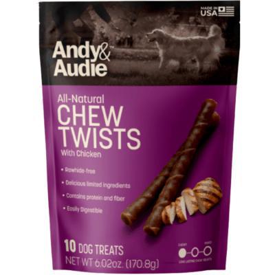 Andy & Audie Chew Twists Chicken Flavor Dog Treats