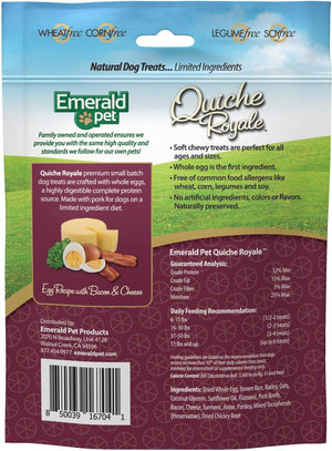 Emerald Pet Quiche Royale Egg Recipe with Bacon & Cheese Dog Treats