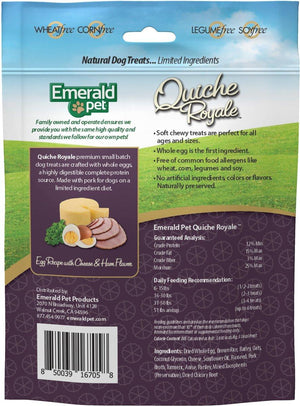 Emerald Pet Quiche Royale Egg Recipe with Ham & Cheese Dog Treats