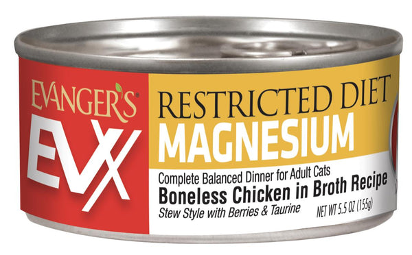 Evanger's EVX Restricted Diet Magnesium Boneless Chicken in Broth Wet Cat Food Can