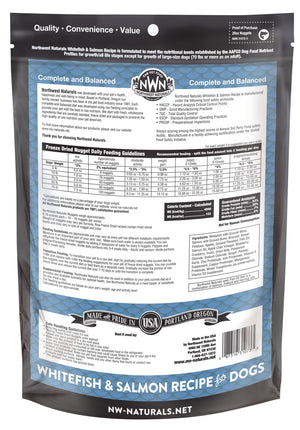 Northwest Naturals Raw Diet Whitefish & Salmon Nuggets Freeze-Dried Dog Food