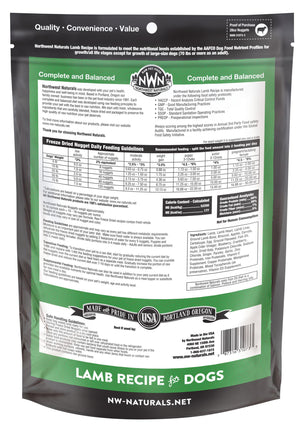 Northwest Naturals Raw Diet Lamb Nuggets Freeze-Dried Dog Food