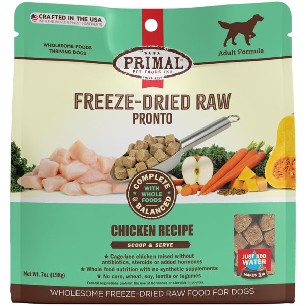 Primal Pronto Raw Freeze-Dried Chicken Recipe Dog Food