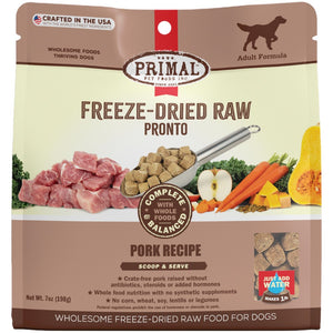 Primal Pronto Raw Freeze-Dried Pork Recipe Dog Food