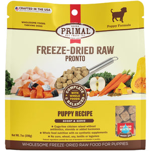 Primal Pronto Raw Freeze-Dried Puppy Chicken & Salmon Recipe Dog Food
