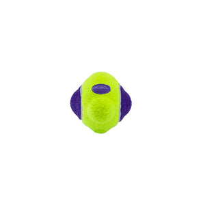 KONG AirDog Squeaker Knobby Ball Dog Toy, Yellow/Purple
